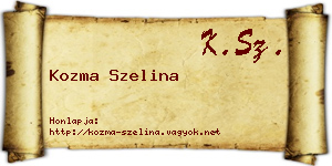 Kozma Szelina névjegykártya