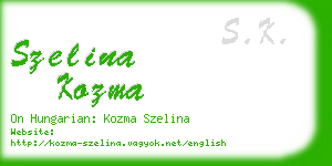 szelina kozma business card